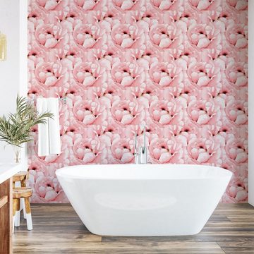 Abakuhaus Vinyltapete selbstklebendes Wohnzimmer Küchenakzent, Aquarell Weinlese-Blumen-Blüte