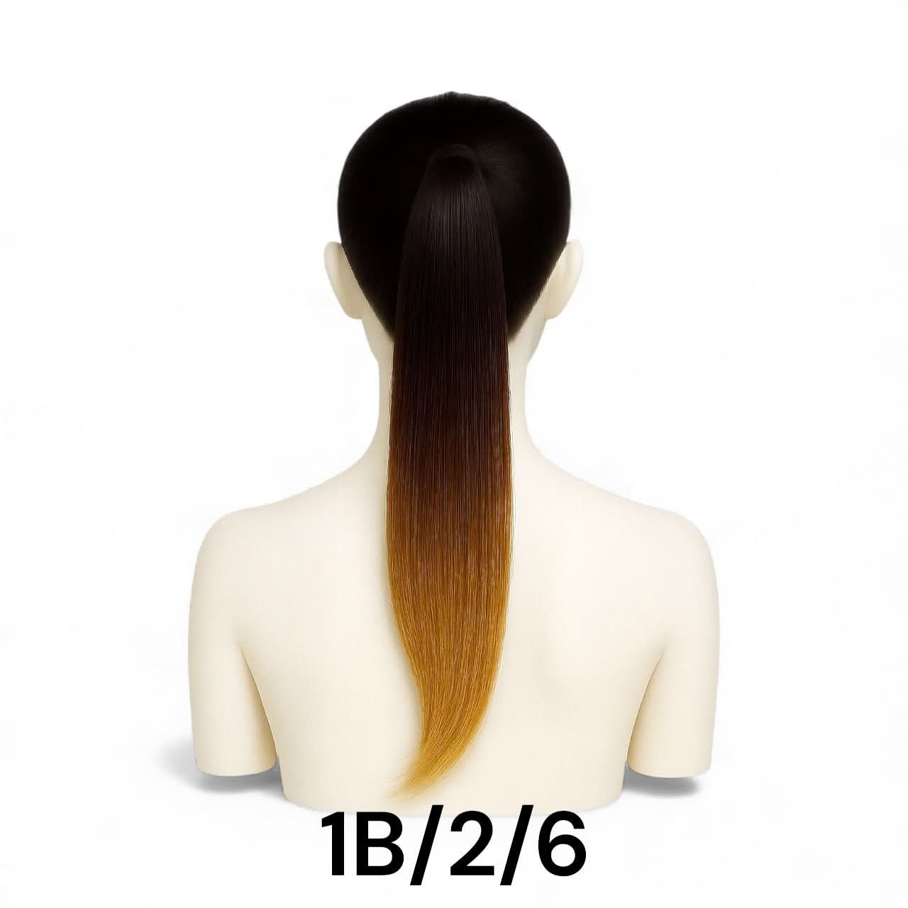 NOGI Echthaar-Extension NOGI Rose Glimmer, Echthaar-Ponytail, 30 cm glatt mit natürlichem Glanz