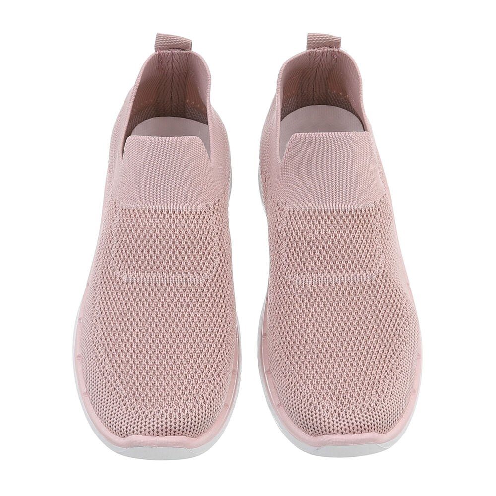 Ital-Design Damen Low-Top Freizeit Sneaker (85379406) Flach Sneakers Low in Altrosa – Bild 4 von 4