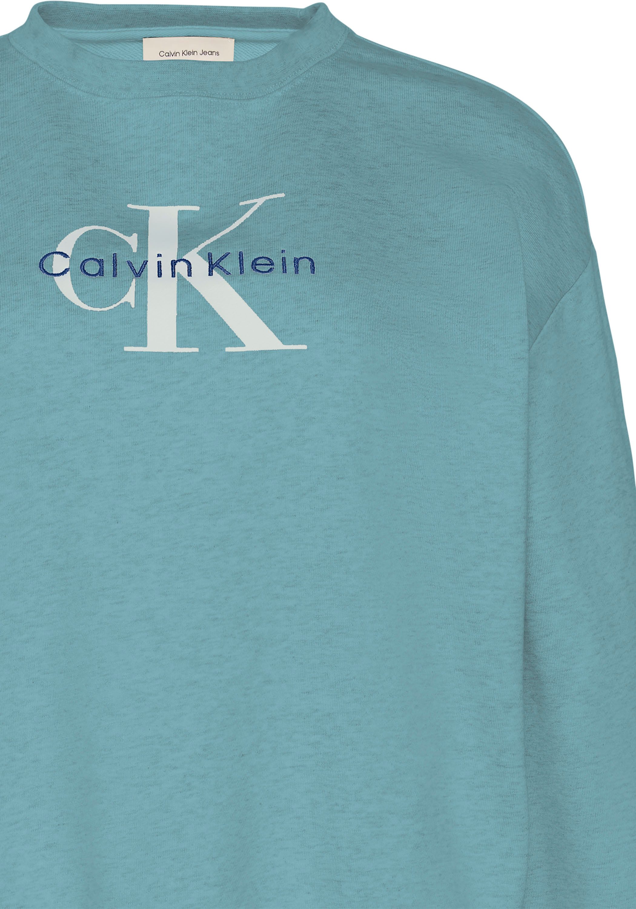 Calvin Klein Jeans Sweatshirt LS MONOLOGO FRENCH TERRY RLXD CR, Logoschriftzug