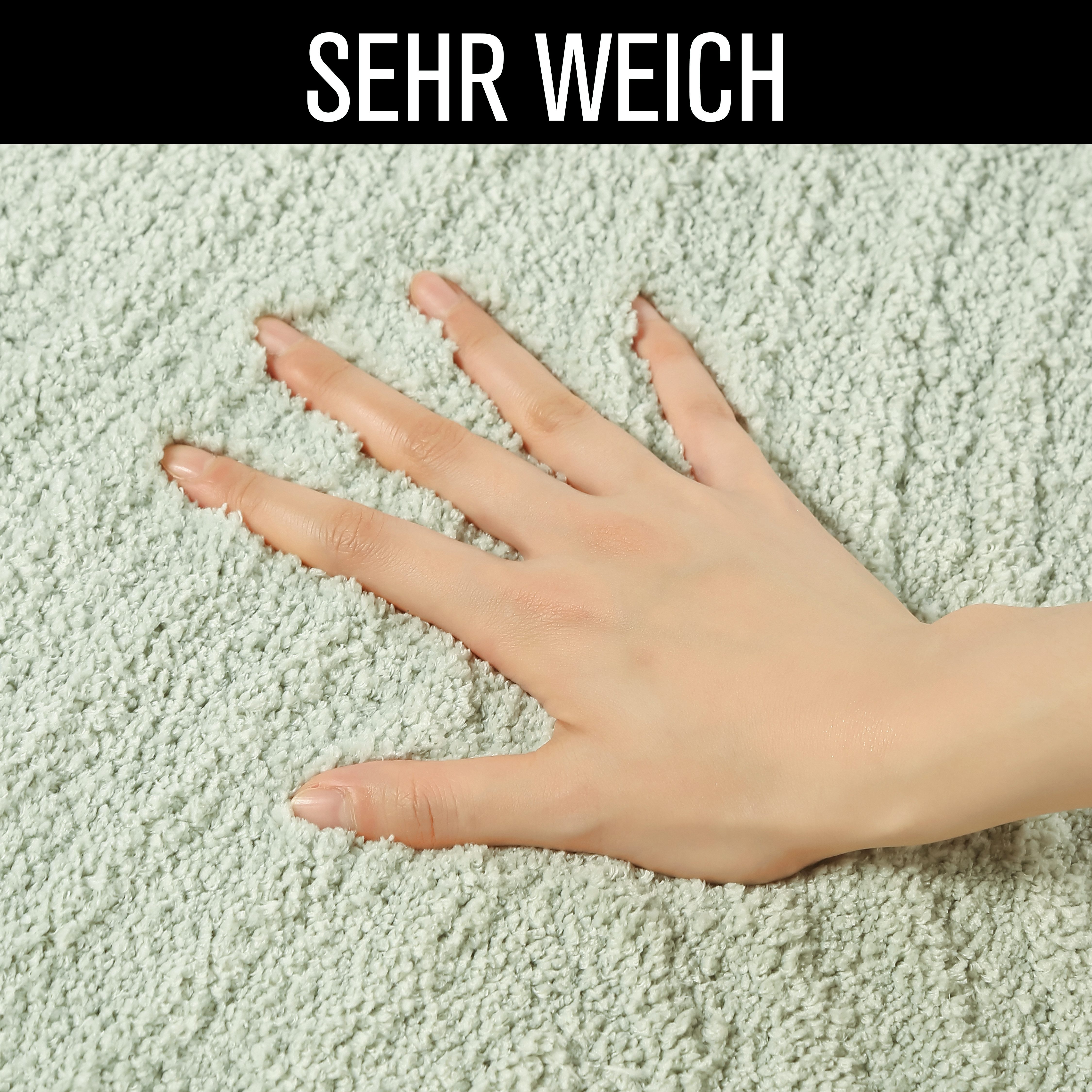 OTTO home Badematte Ognon, Scandi, Boho, modernes Muster, Höhe 15 mm, rutschhemmend beschichtet, schnell trocknend, strapazierfähig, fußbodenheizungsgeeignet, Polyester, rechteckig, Badteppich, Uni Farben, Hoch-Tief-Effekt