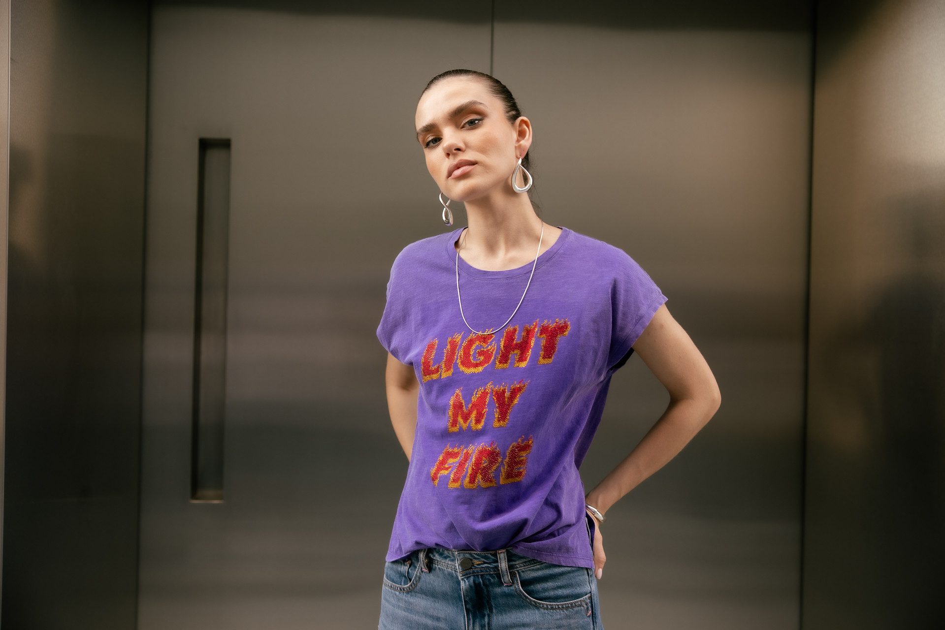 Freeman T. Porter Kurzarmshirt Tarik Light T-Shirt Damen - bedrucktes Top - T-Shirt Damen - Shirt