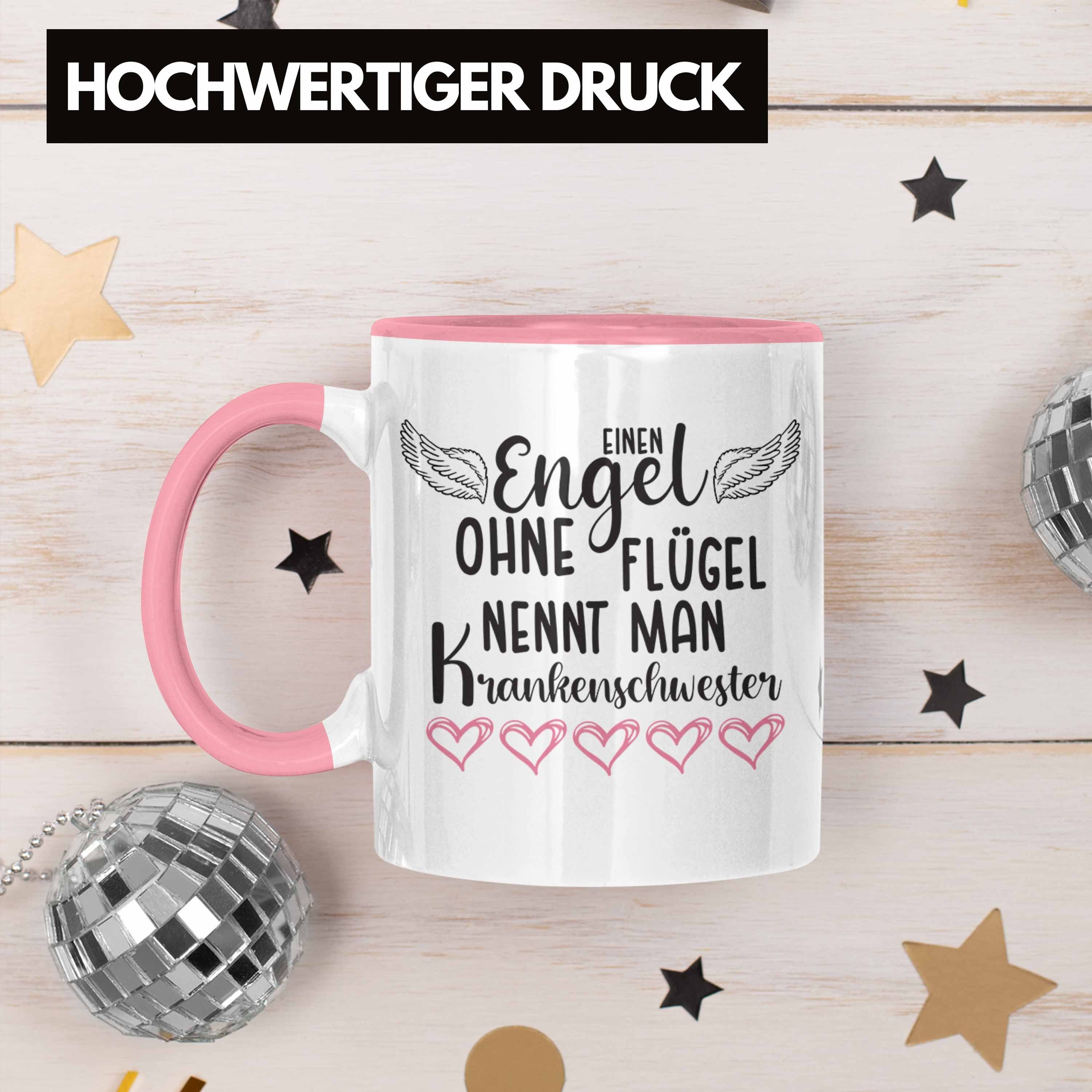 Krankenschwestern Dankeschön - Krankenschwester Trendation Geschenk Geschenke Rosa Trendation Tasse Tasse Lustig Spruch