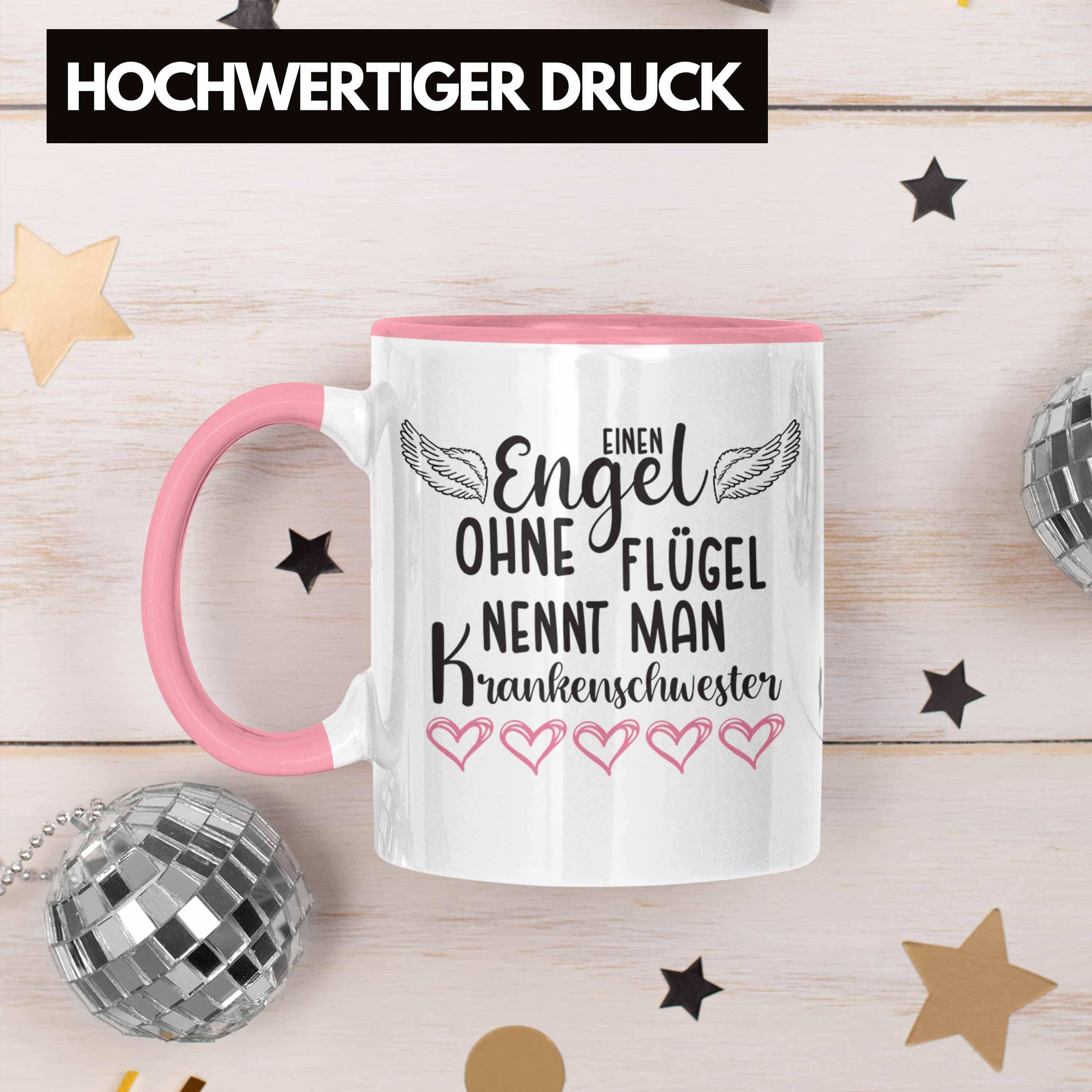 Trendation Tasse Trendation - Geschenke Rosa Dankeschön Krankenschwestern Lustig Krankenschwester Spruch Tasse Geschenk