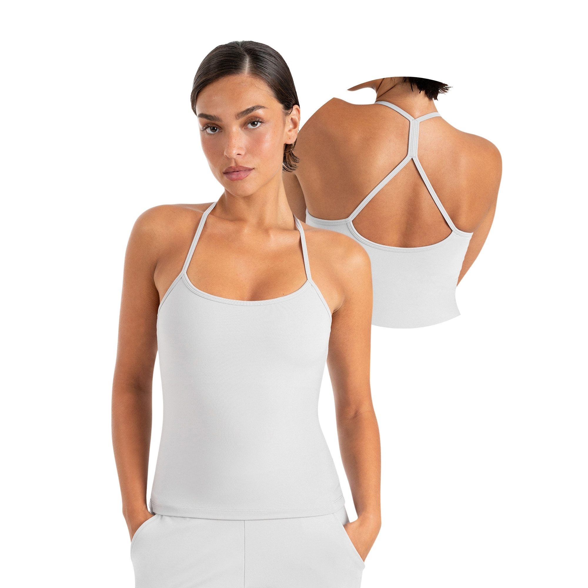 Smilodox Tanktop Lunara Damen, Sommertop, Slim Fit, mit Rundhals, für Gym & Alltag Stretch-Komfort, Elastisches Design, Körpernahe Passform, Gymwear