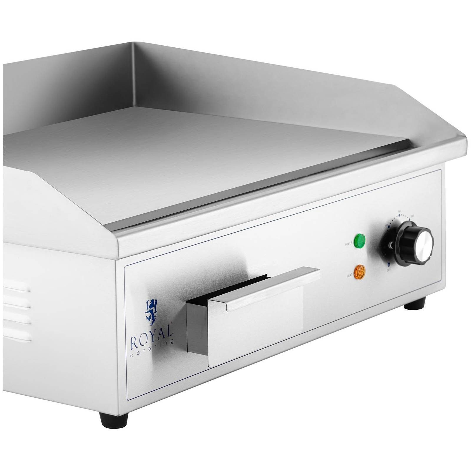 Royal Catering Elektrogrill Elektro Grillplatte Griddleplatte Bratplatte 530 x 350 mm glatt 3.000, 3000 W