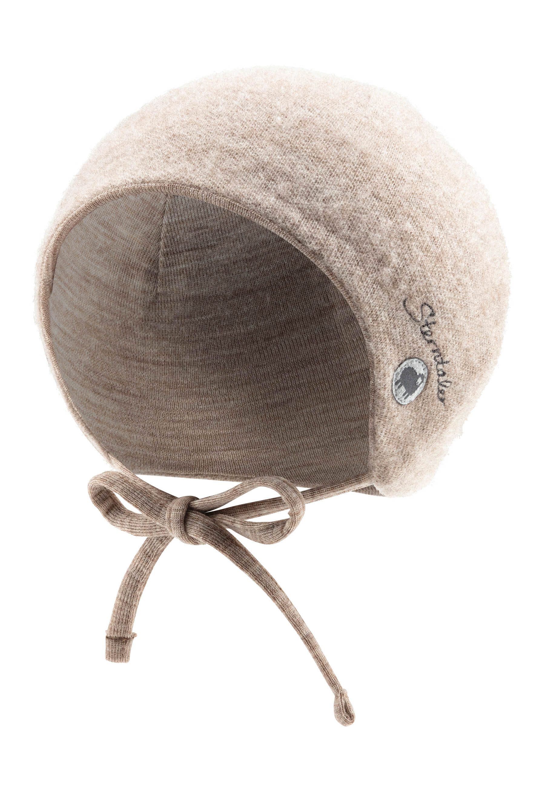 Sterntaler® Schlupfmütze Mütze Wolle (1-St) Baby Beanie Mütze aus weicher Merinowolle unifarben