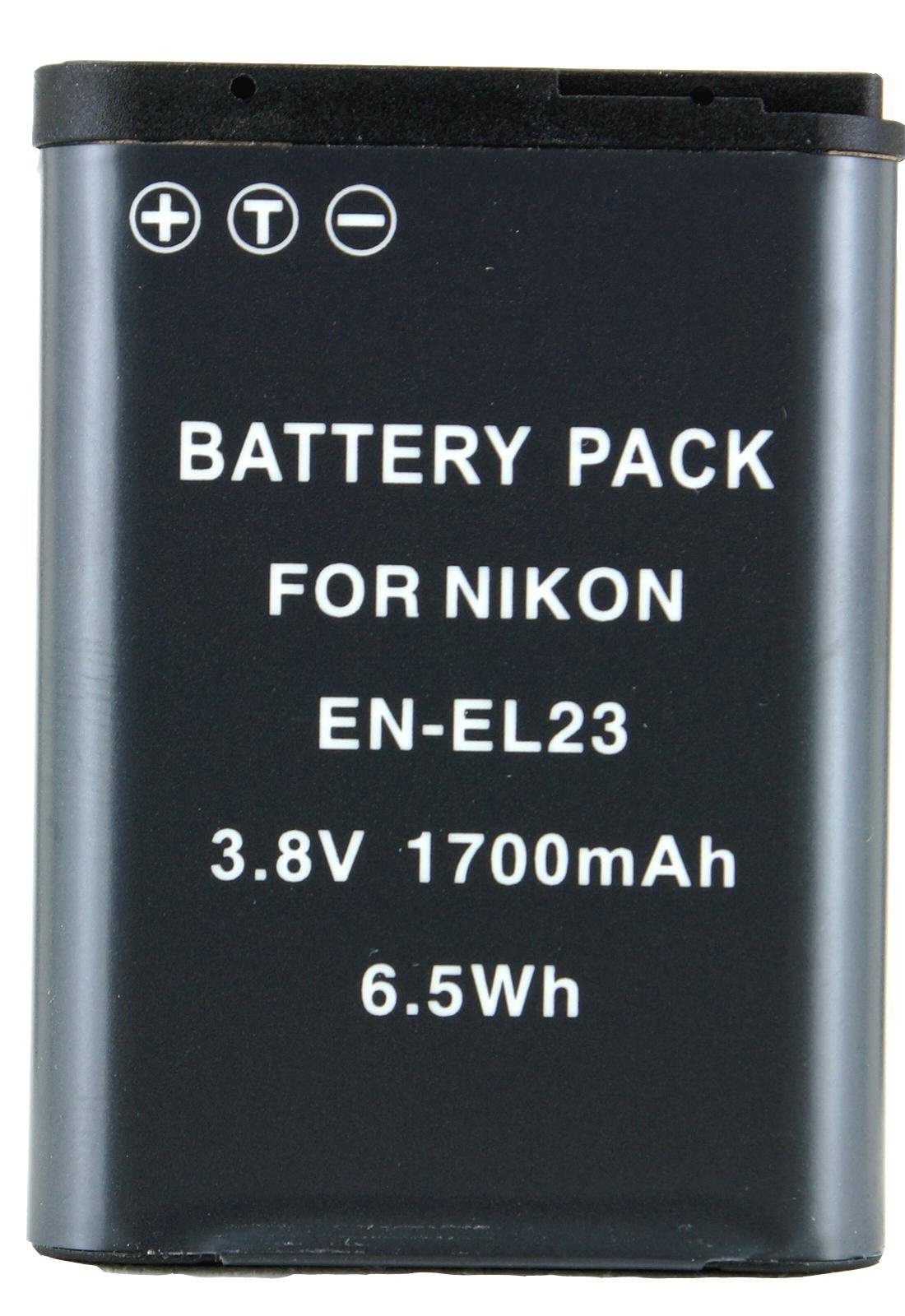 NIKON P600 DNK034.383 Coolpix V) 1700 NIKON Kamera-Akku (3,8 (Li-ion) für ENEL23 EN-EL23 Ersatz PowerSmart Lithium-ion mAh
