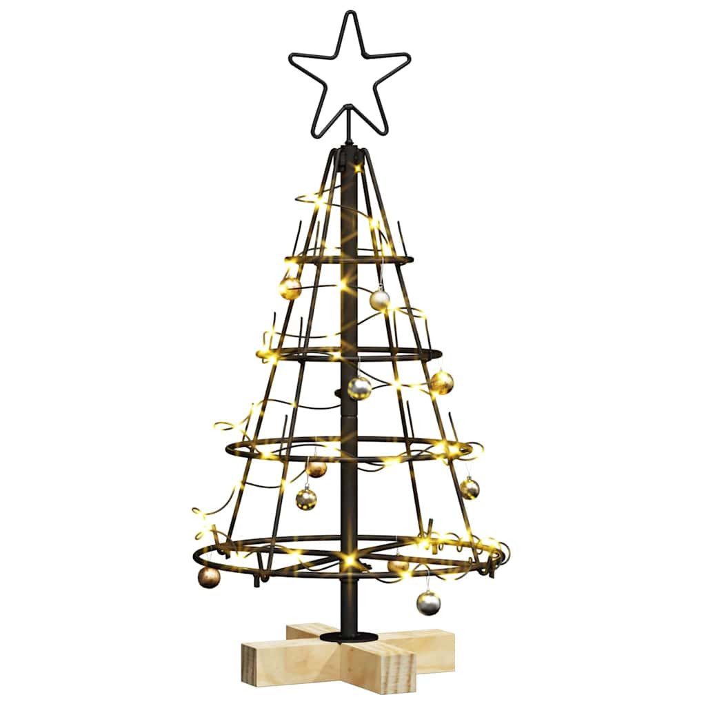 vidaXL Künstlicher Weihnachtsbaum Weihnachtsdeko mit Ständer Schwarz 60 cm Stahl