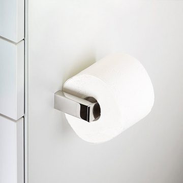 SO-TECH® Toilettenpapierhalter BOSTON Länge 140 mm x Höhe 38 mm x Tiefe 70 mm, Toilettenrollenhalter für Schrank- o. Wandmontage, Edelstahl poliert