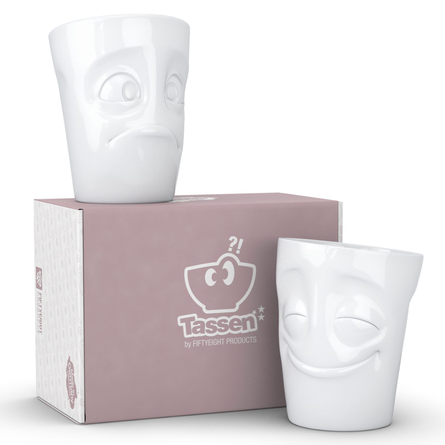 FIFTYEIGHT PRODUCTS Becher FIFTYEIGHT Becher-Set, 2-tlg., Porzellan, Hartporzellan in bruchsicherer Hotelqualität