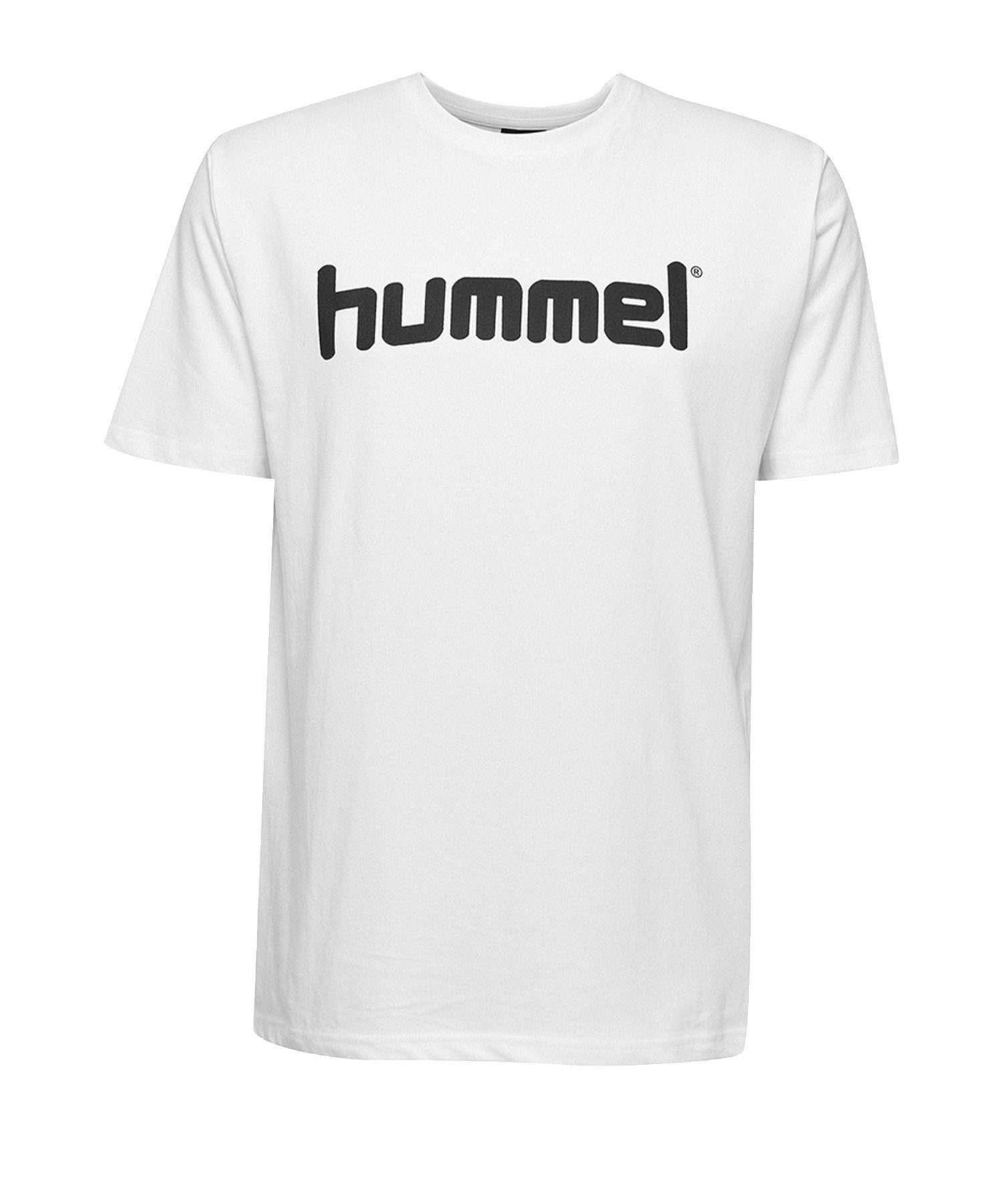 hummel T-Shirt Cotton T-Shirt Logo default Weiss