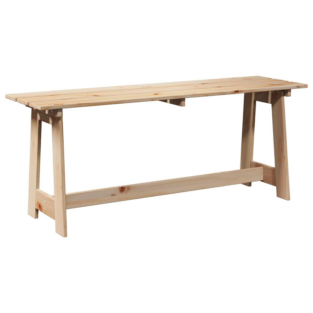 vidaXL Gartenbank Bank Outdoor Natur 119 x 37 x 47 cm Massives Kiefernholz (1-St)