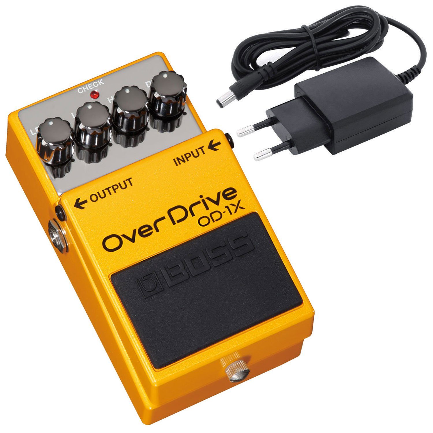 E-Gitarre Boss OD-1X Overdrive Effektgerät Pedal mit Netzteil