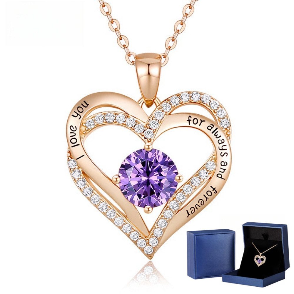 PFCTART Herzkette Frauen 925 Sterling Silber RoseGold Herz-Halskette (geeig günstig online kaufen