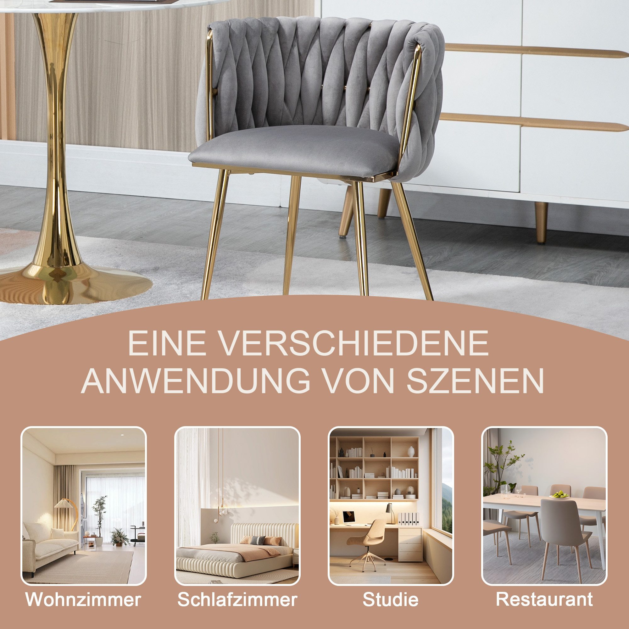 OKWISH 4-Fußstuhl Leisure Esszimmerstühle Akzentstuhl Lounge günstig online kaufen
