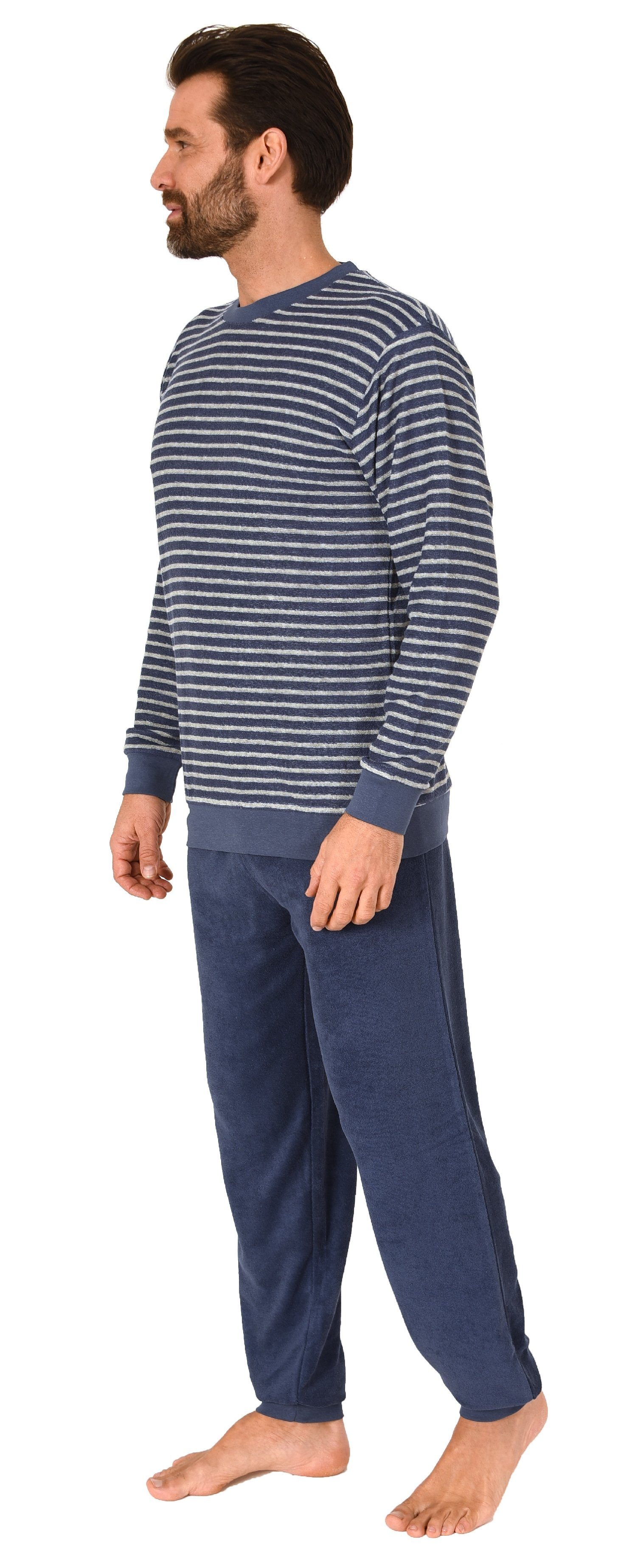 Normann Pyjama Herren Frottee Schlafanzug lang, günstig online kaufen
