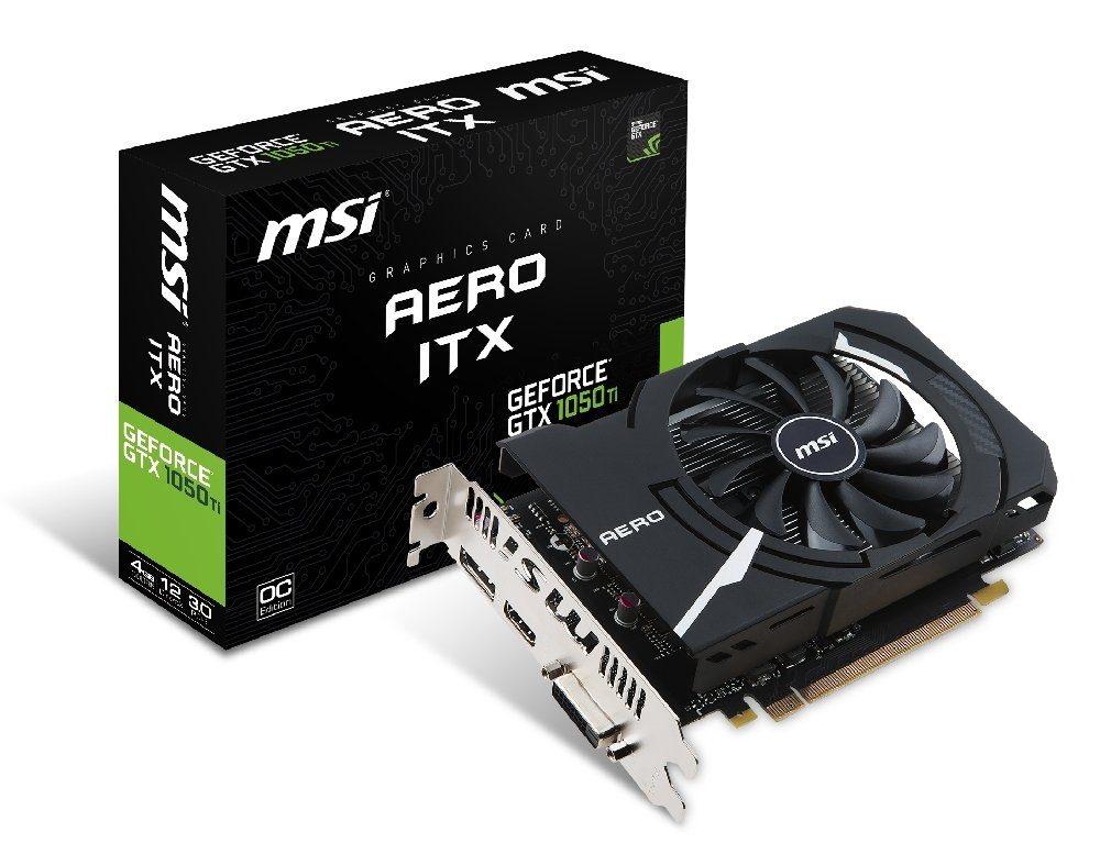 MSI MSI GeForce® GTX 1050 Ti 4GB Aero ITX OCV1 Grafikkarte (4 GB, GDDR5 ...