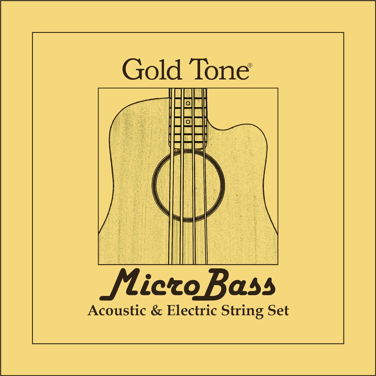 Saiten Gold Tone MBS Aquila Thunderguts Polymer Saiten für Micro-Bass