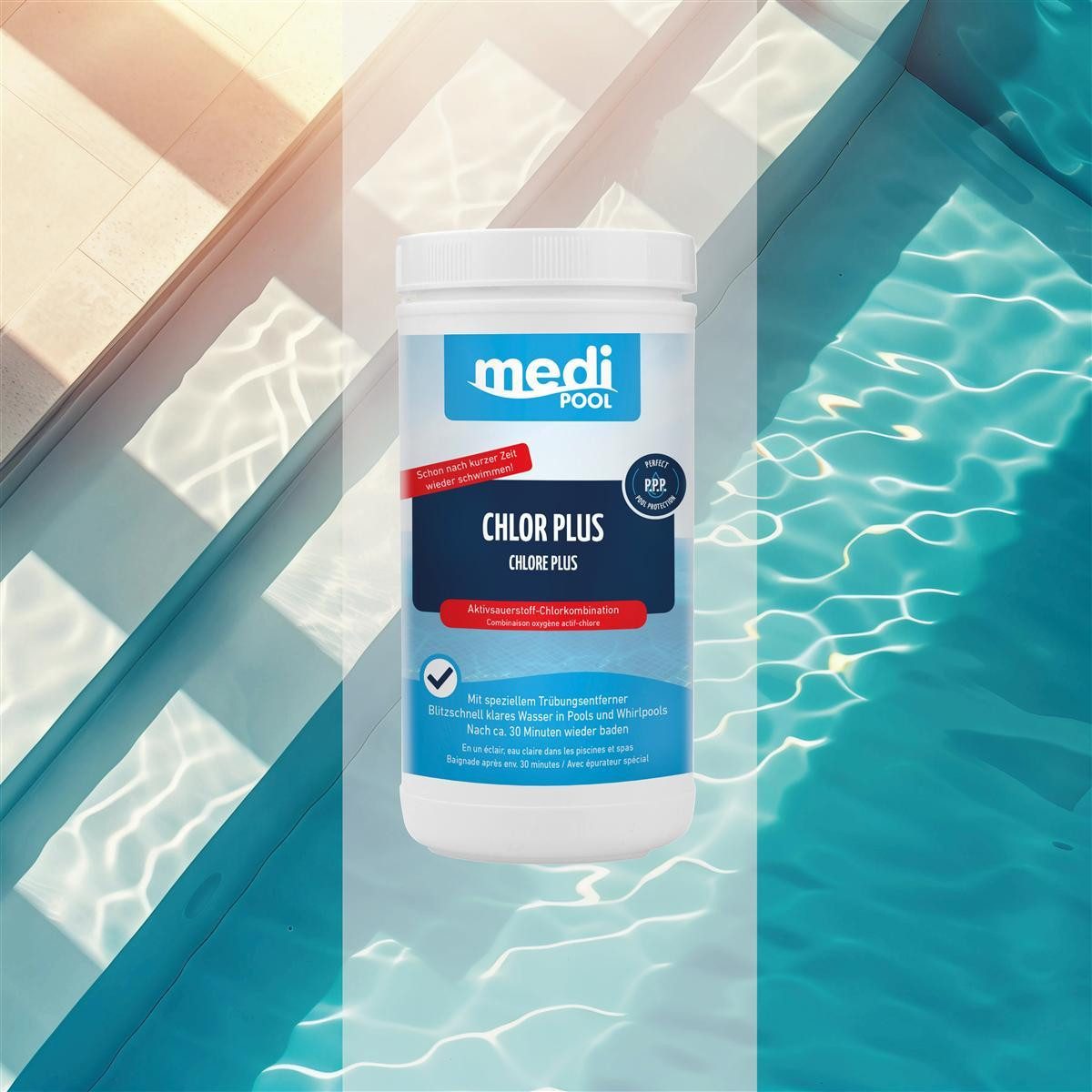mediPOOL Poolpflege mediPOOL Chlor Plus 1 kg, (Spar-Set)