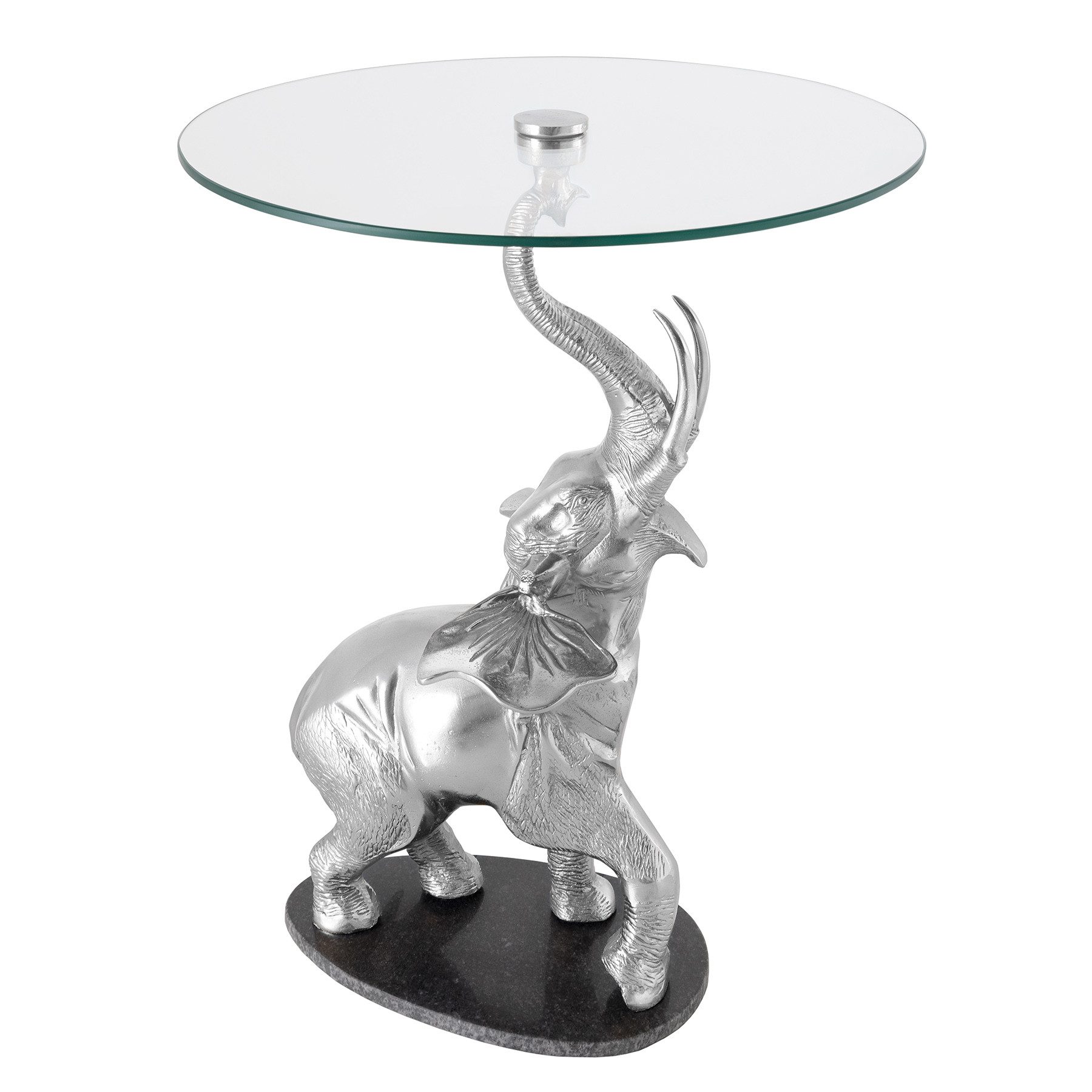 riess-ambiente Beistelltisch ELEPHANT 80cm transparent / silber (Einzelarti günstig online kaufen