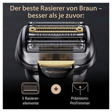 Braun Elektrorasierer Series 9 Pro+ 9565cc, Reinigungsstation, Precision ProTrimmer