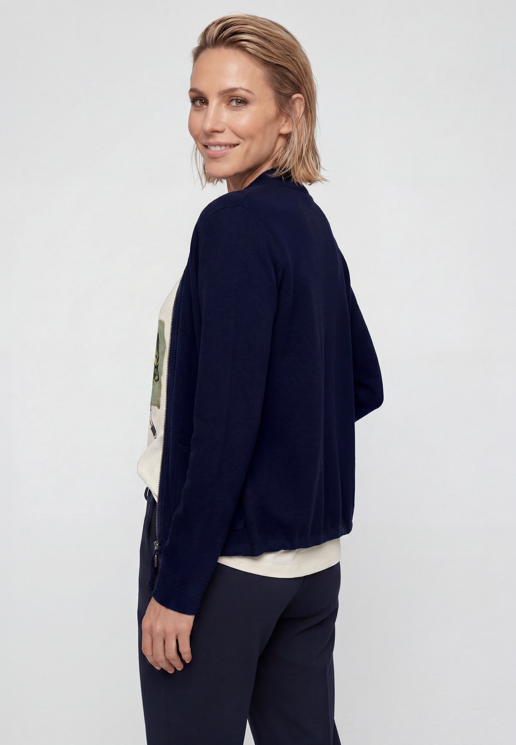 Olsen Cardigan mit Reißverschluss