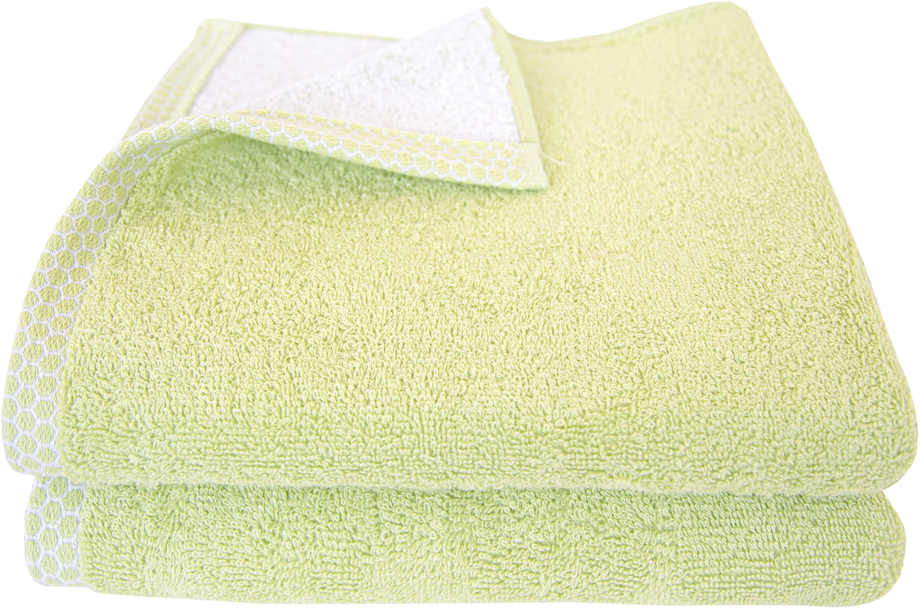 Dyckhoff Handtücher Pure Natural Uni, Frottier (Packung, 2-St), BIO Baumwolle, GOTS