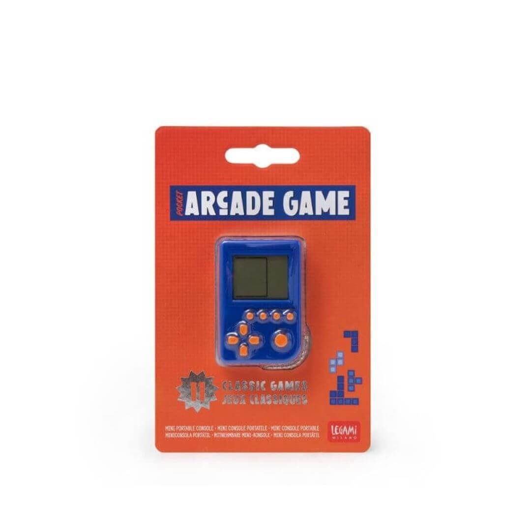 Legami Spiel Tragbare Mini-Konsole - Pocket Arcade Game, 11 klassische Spiele mit verschiedenen Levels und Varianten