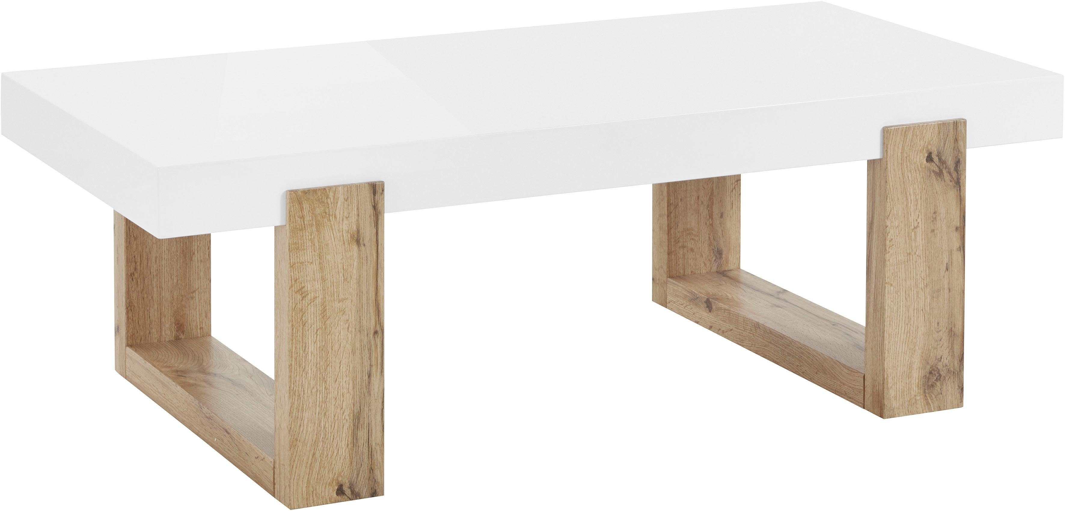 INOSIGN Couchtisch Solid, hochglanzfarbener weißer Tischplatte, günstig online kaufen