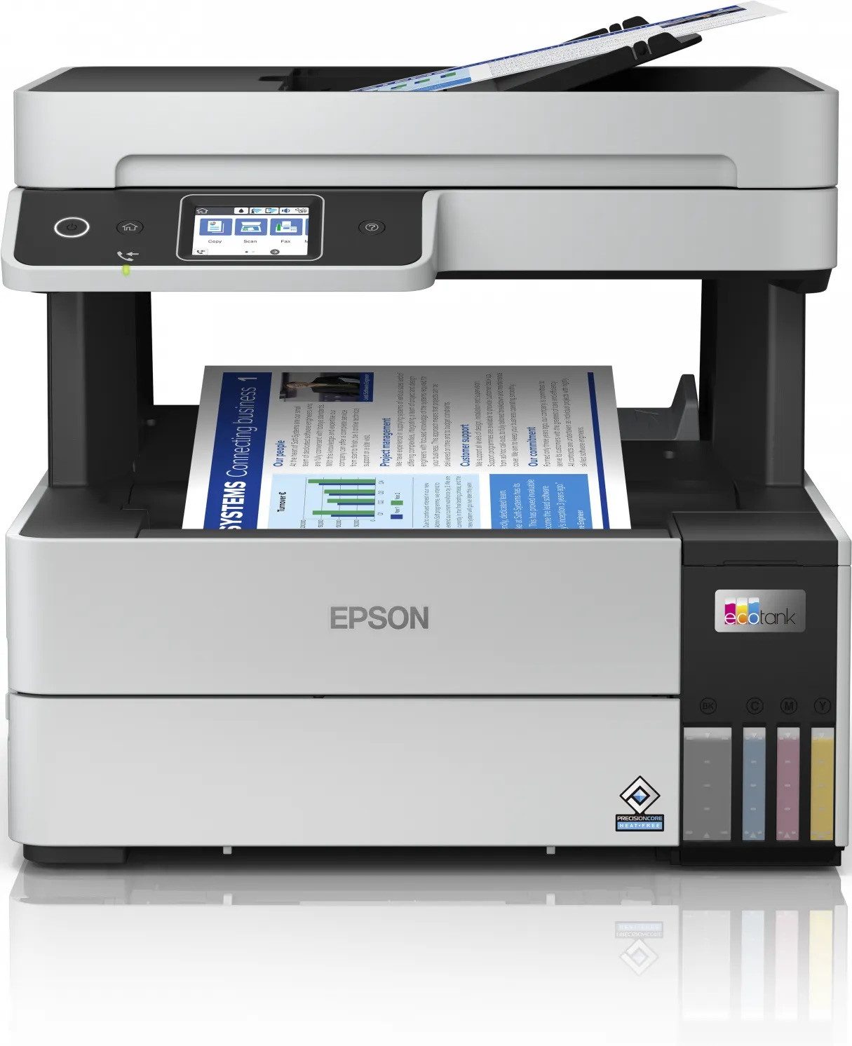 Epson Epson EcoTank ET-5185 A4 4in1 Multifunktionsdrucker Multifunktionsdrucker, (LAN, Wi-Fi, Wi-Fi Direct, AirPrint, Cloud Print, Mobile Print, Refill-System)