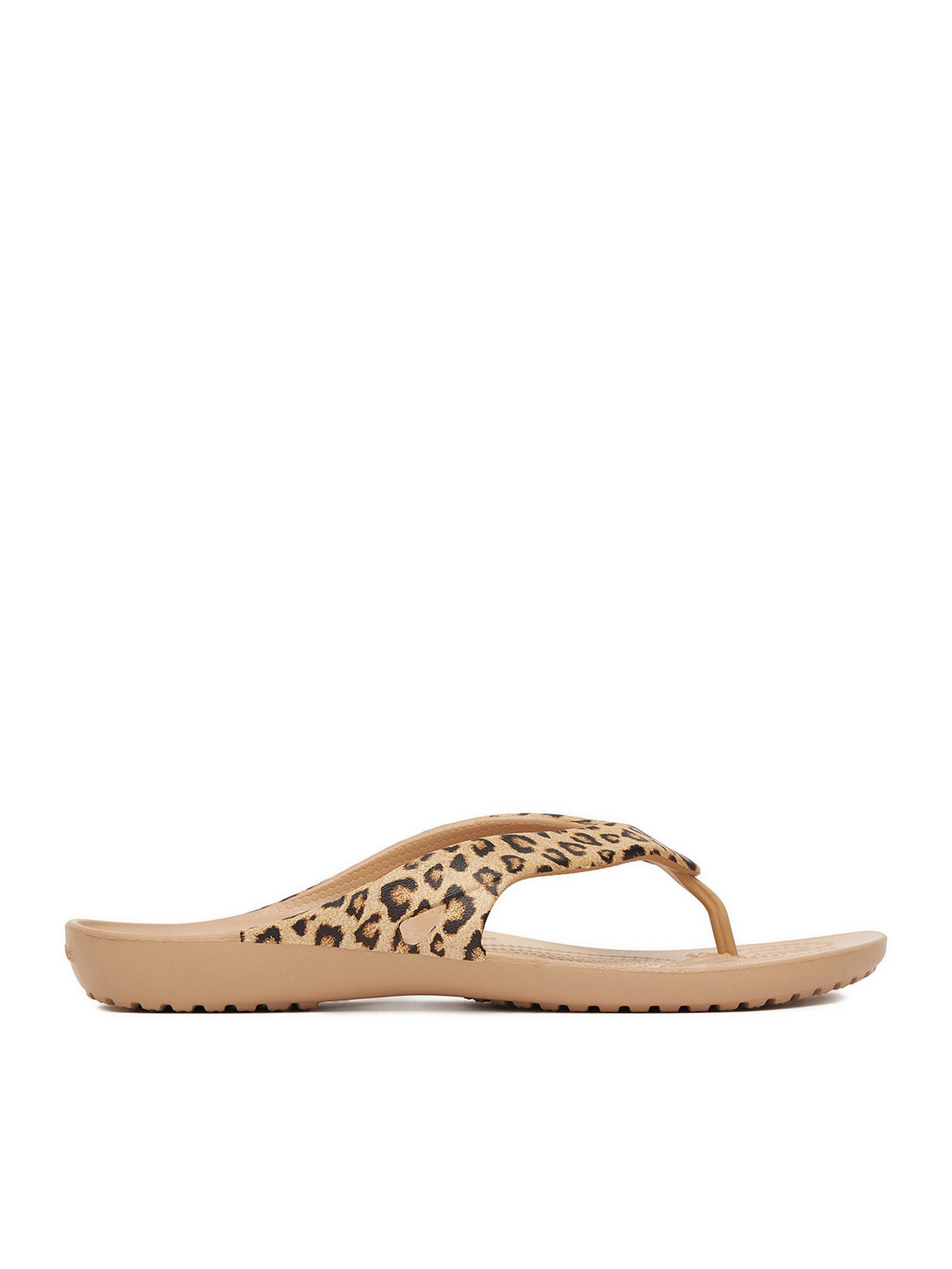Crocs Crocs Damen Flip-Flops Crocs-KADEE II LEOPARD FLIP W 206398-98R Gold G Badepantolette