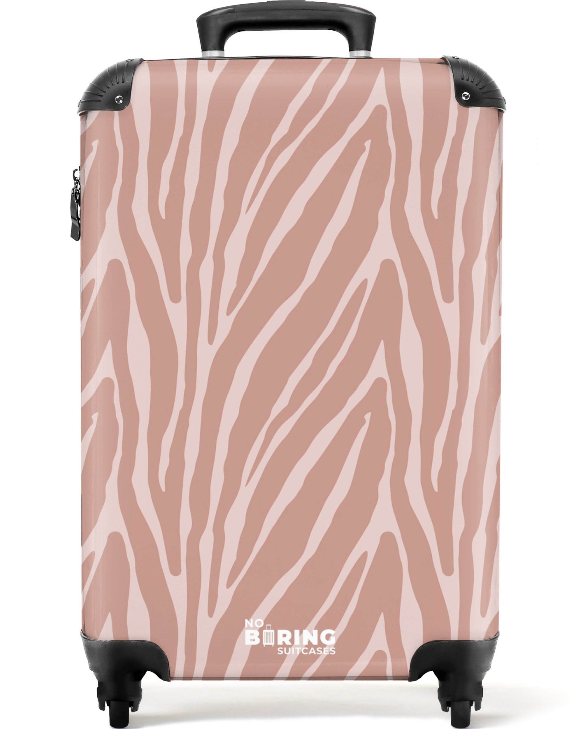 Hartschalen-Trolley Weiches rosa Tigerstreifenmuster 55x35x20cm