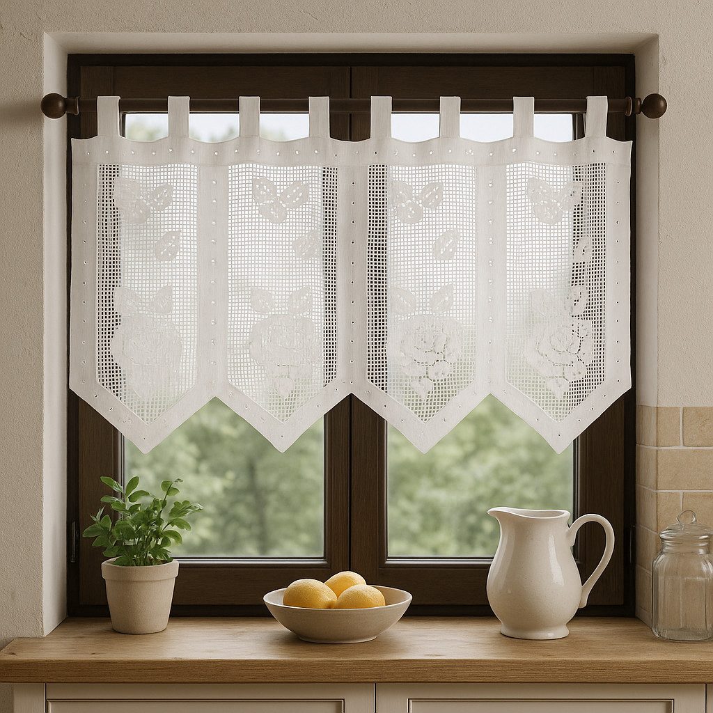 HOSSNER - ART OF HOME DECO Scheibengardine 45x100 cm (1 St), Schlaufen, bli günstig online kaufen