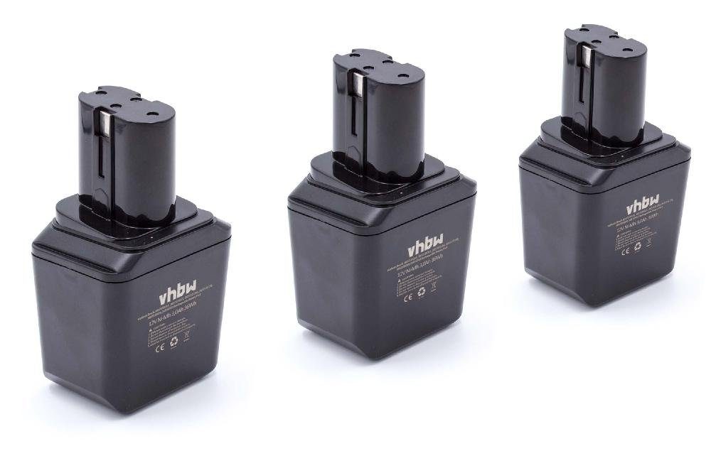 vhbw Ersatz für Bosch 2 607 355 014, 2 607 335 180, 2 607 335 021 für Akku NiMH 3000 mAh (12 V) | Akkus und PowerBanks