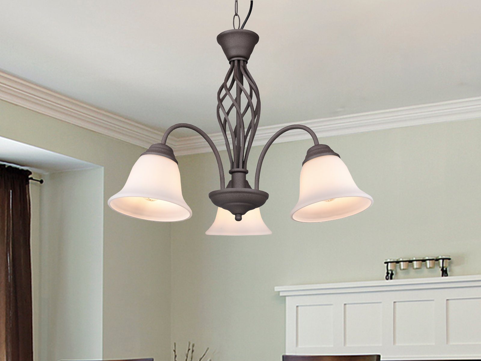 TRIO Leuchten LED Kronleuchter, LED wechselbar, Warmweiß, Esstisch-lampe La günstig online kaufen