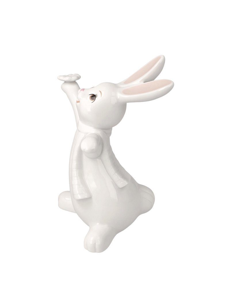 Goebel Osterhase Snow White "Oh Happy Day!", Hase mit Blümchen, Sammelfigur für Ostern