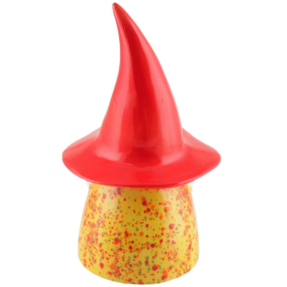 Tangoo cm Gartenfigur Tangoo mit Keramik-Wichtel Mütze H, gesprenkelt 30 gelb roter ca (Stück)