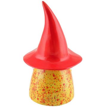 Tangoo Gartenfigur Tangoo Keramik-Wichtel gelb gesprenkelt mit roter Mütze ca 30 cm H, (Stück)