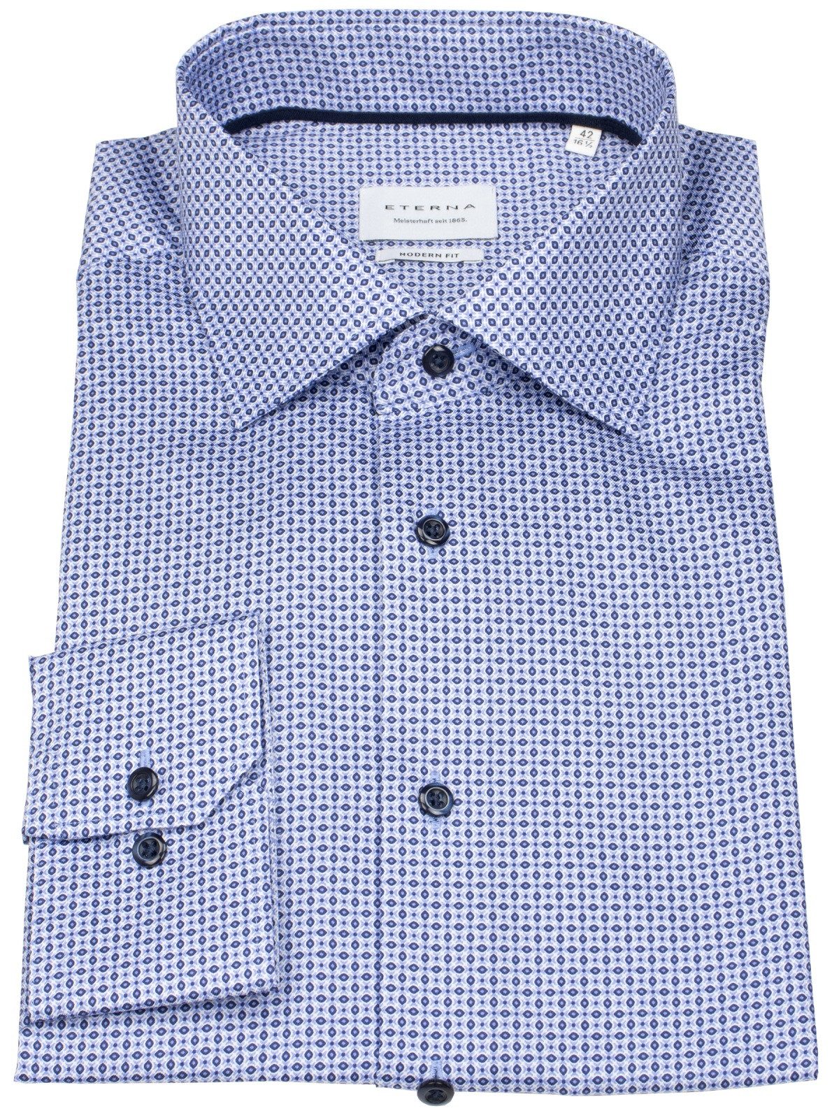 Eterna Langarmhemd Modern Fit extra langer Arm leicht tailliert bügelfrei günstig online kaufen