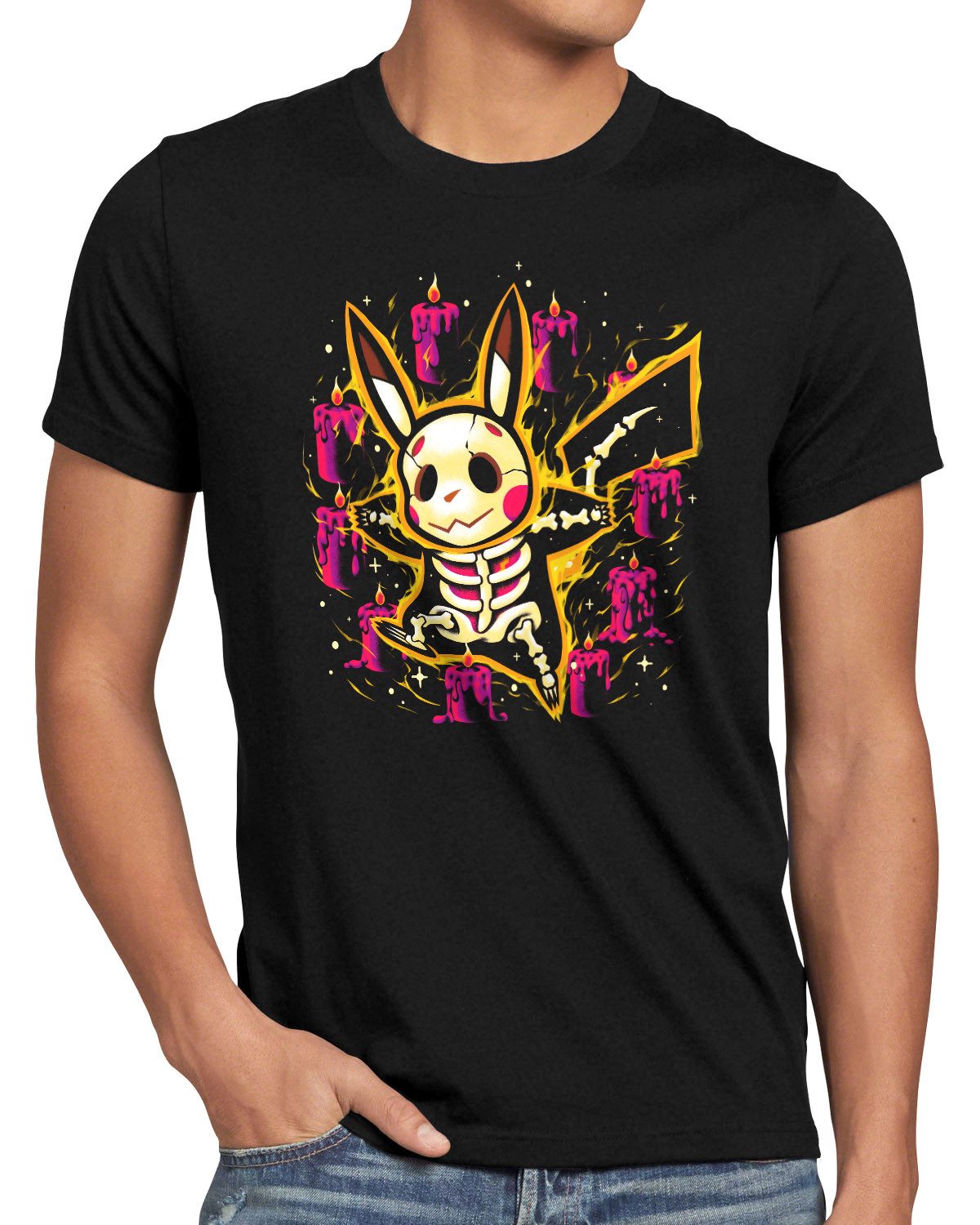 style3 T-Shirt pokemon pikachu mewtu glumanda glutexo glurak pokeball nintendo go