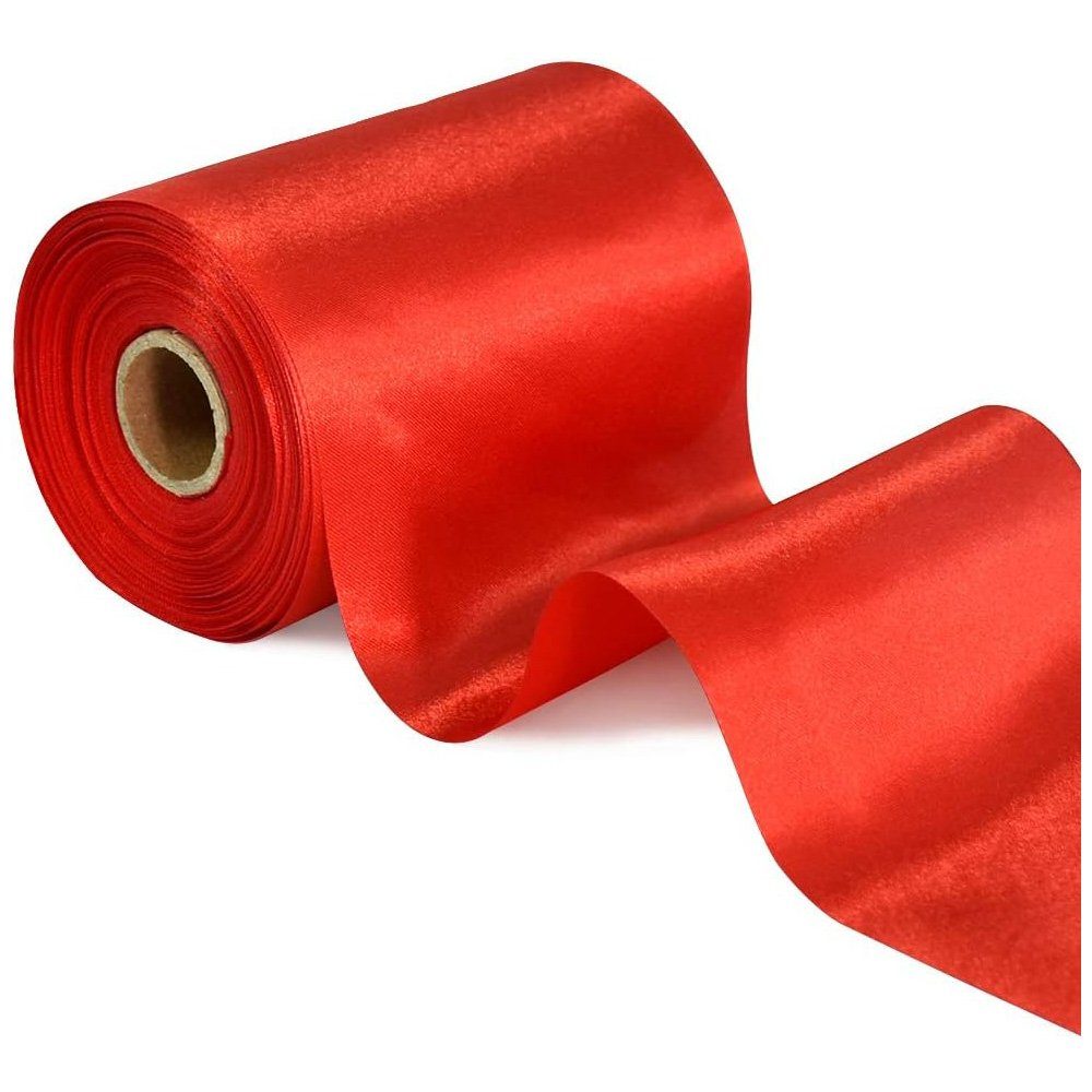 geschenkband 10cmx20M Geschenkpapier breit FELIXLEO für Außendekoration satinband ​band rotes