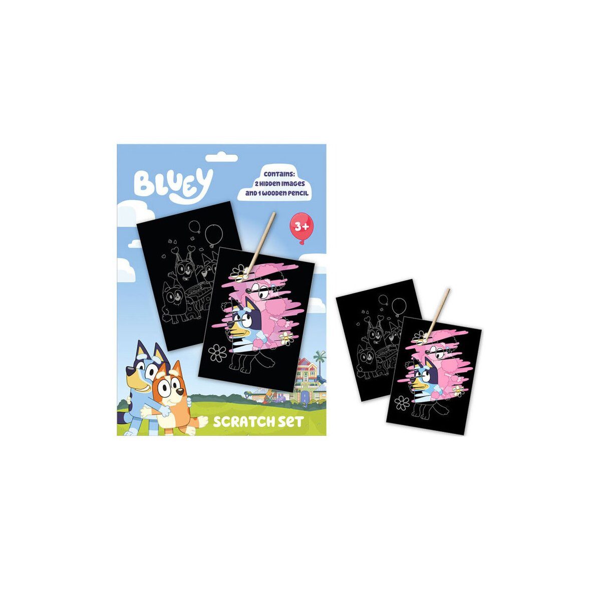 Bluey Kreativset Bluey Life Scratch-Bilderkratzset-Set