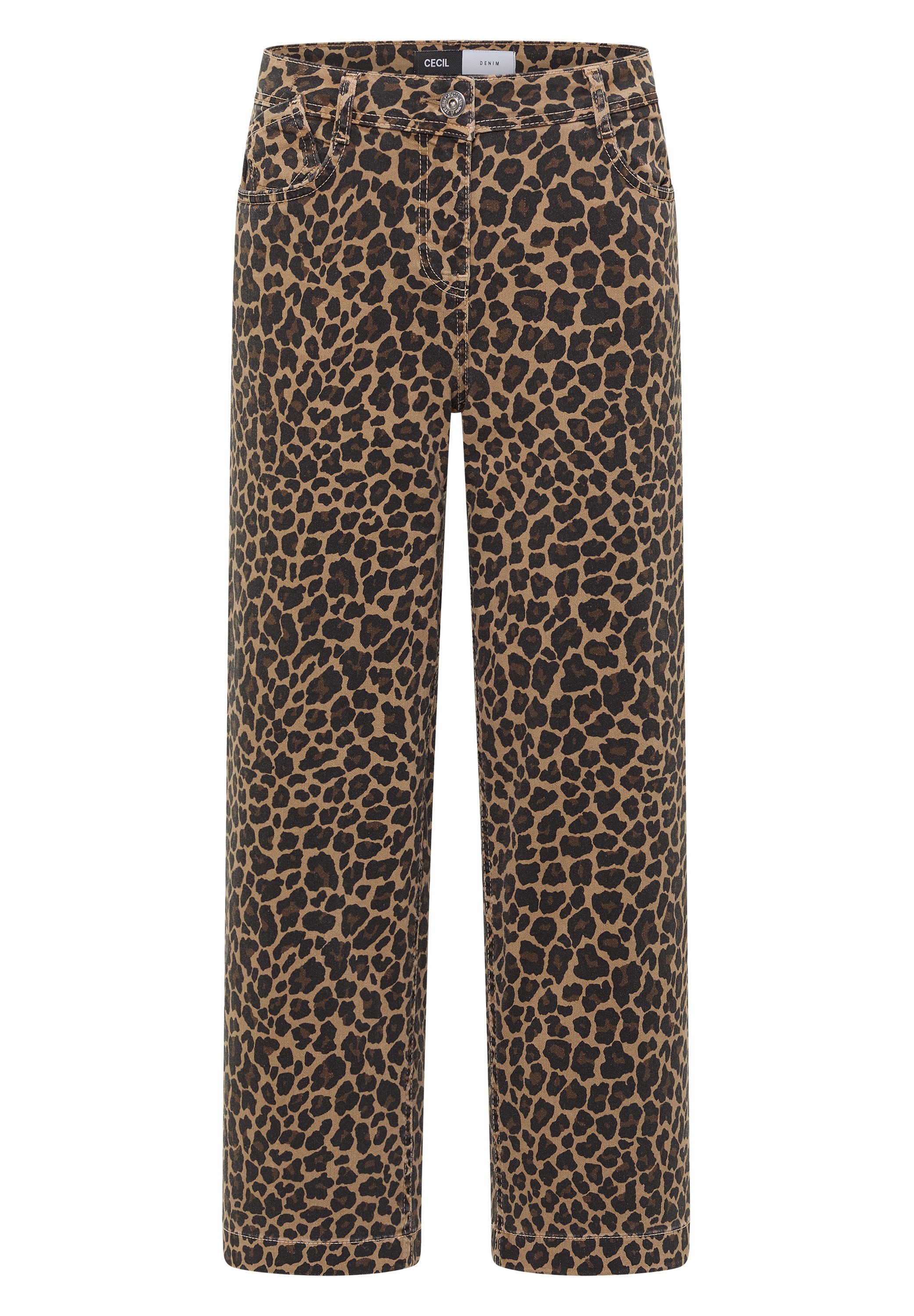 CECIL Loose-fit-Jeans Style Neele mit Leo-Muster / Stretch – Bild 4 von 5