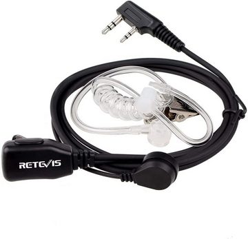 Retevis Walkie Talkie Funkgerät Headset, Kompatibel mit RT24V Baofeng UV5R Kenwood (2 Stück)