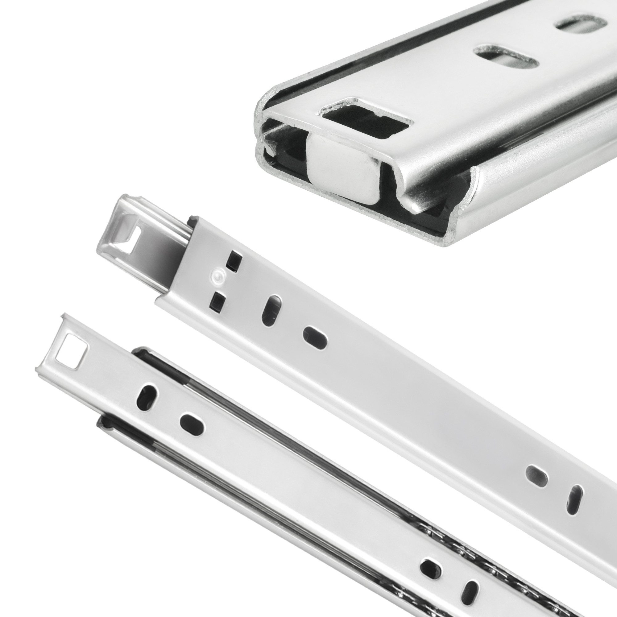 Prima-Online Möbelbeschlag Schubladenschienen teilauszug Teleskopschienen Kugelauszüge Höhe 27mm