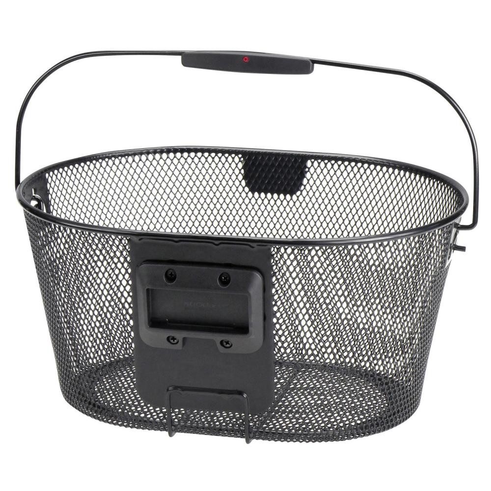 KlickFix Fahrradkorb KLICKfix Fahrradkorb Oval flach schwarz 29x40x19 cm