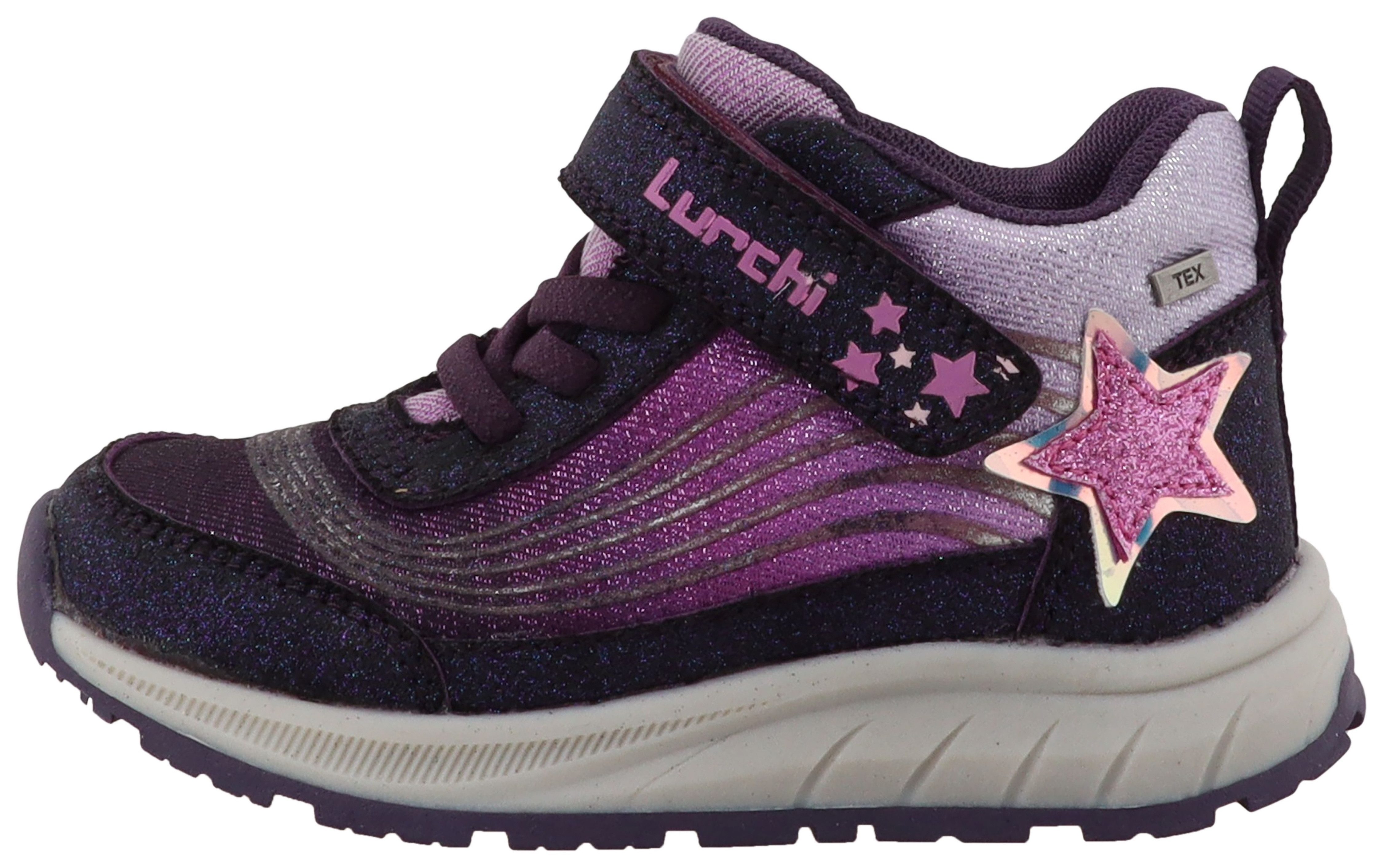 Lurchi Abella 1-TEX Sneaker Boots, Klettschuh mit viel Glitzer, Größenschablone zum Download
