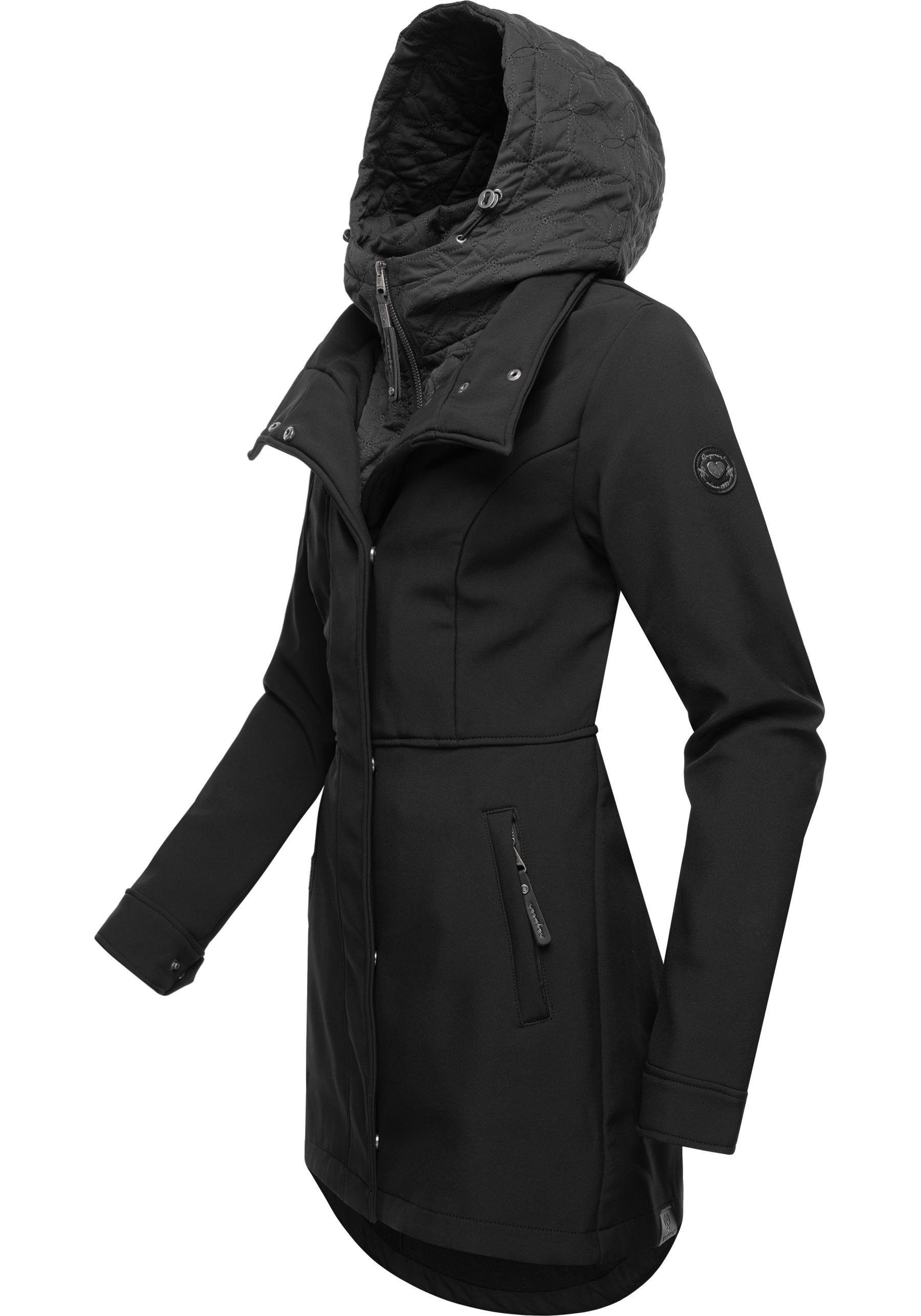 Ragwear Softshellmantel Ybela sportliche, gefütterte Outdoorjacke mit Kapuz günstig online kaufen