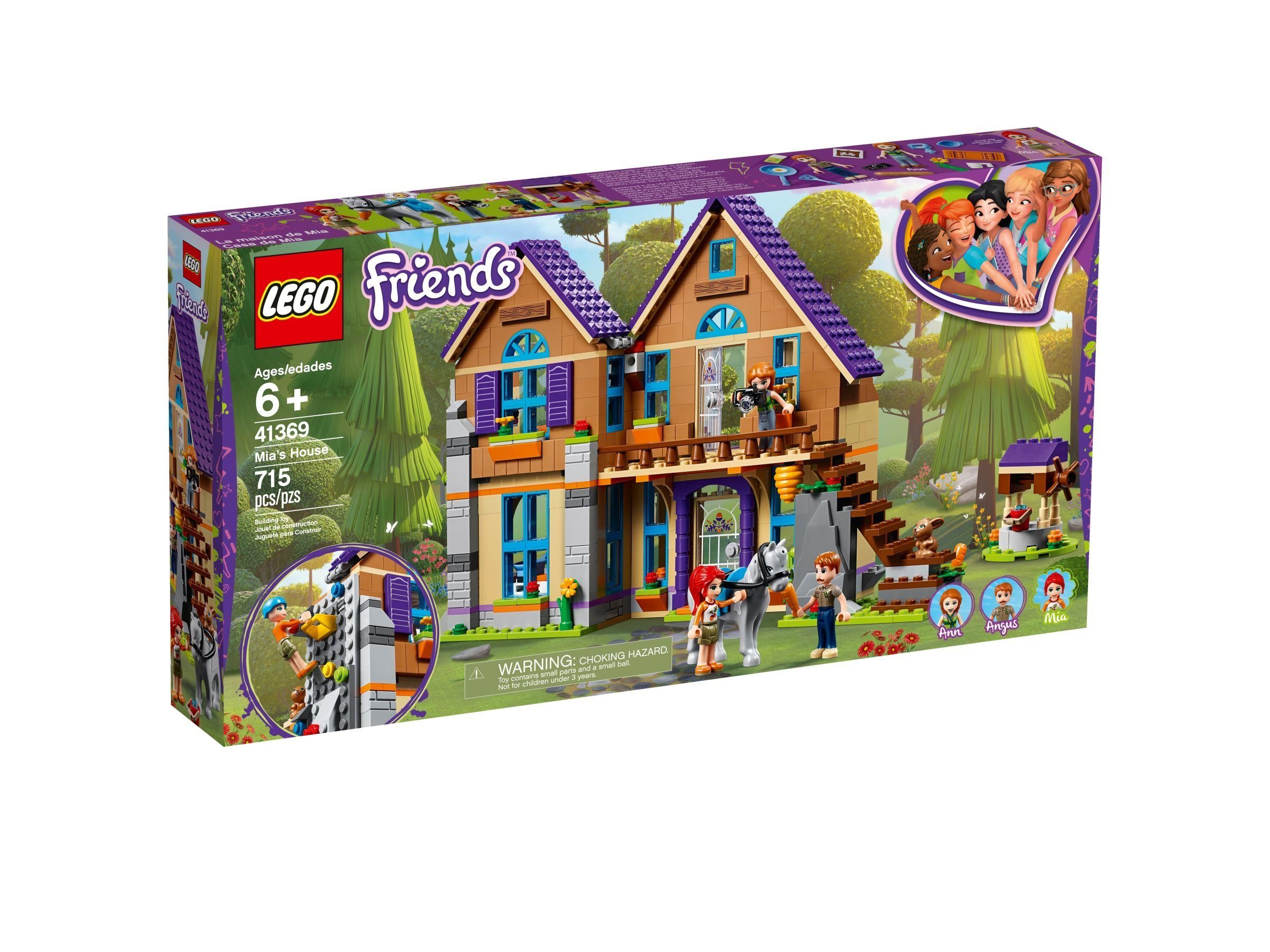 LEGO® Konstruktionsspielsteine LEGO® Friends 41369 Mias Haus mit Pferd, (715 St)